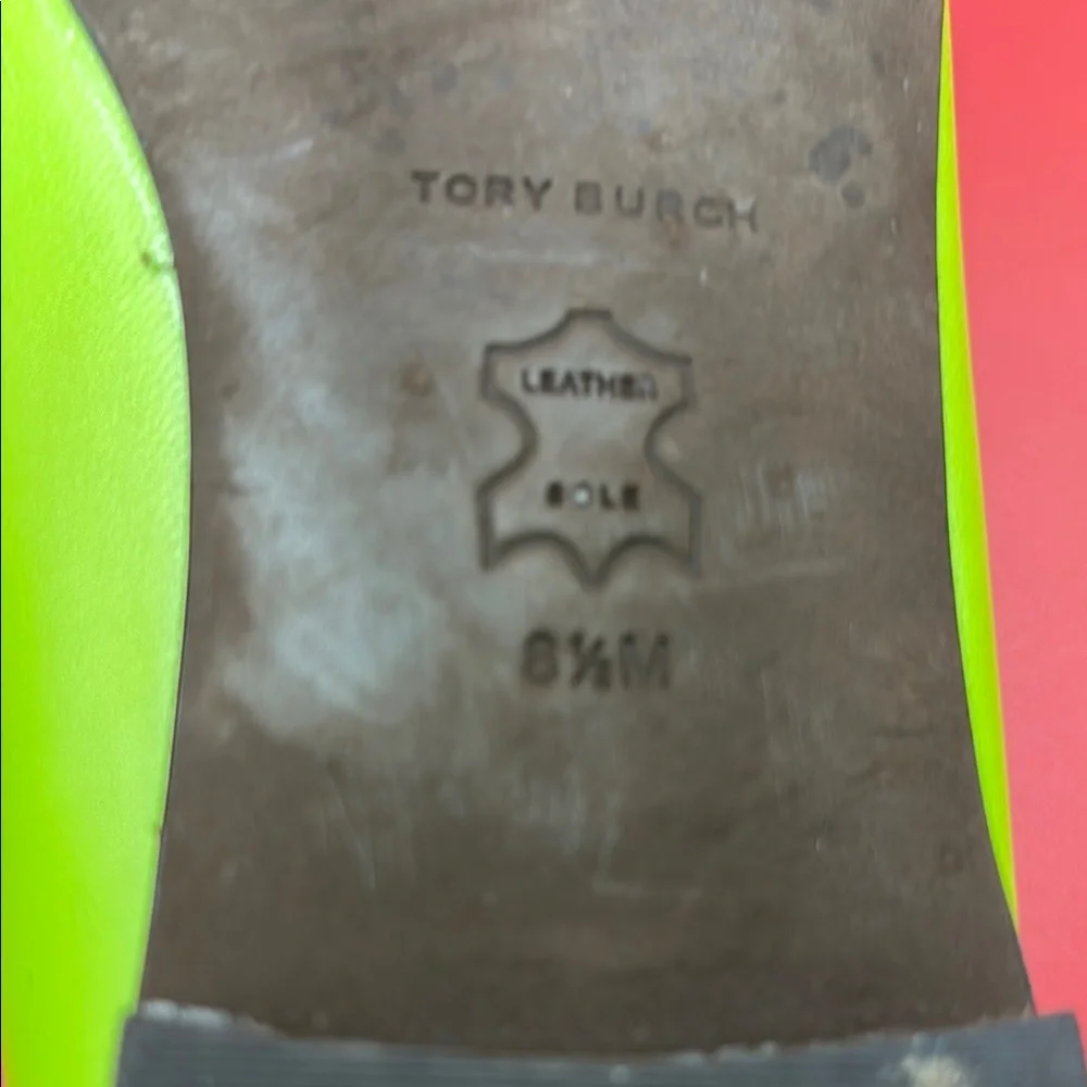 Tory Burch Lime Green Flats with Metallic Detail (SZ 8 1/2 M) - Picture 5 of 5